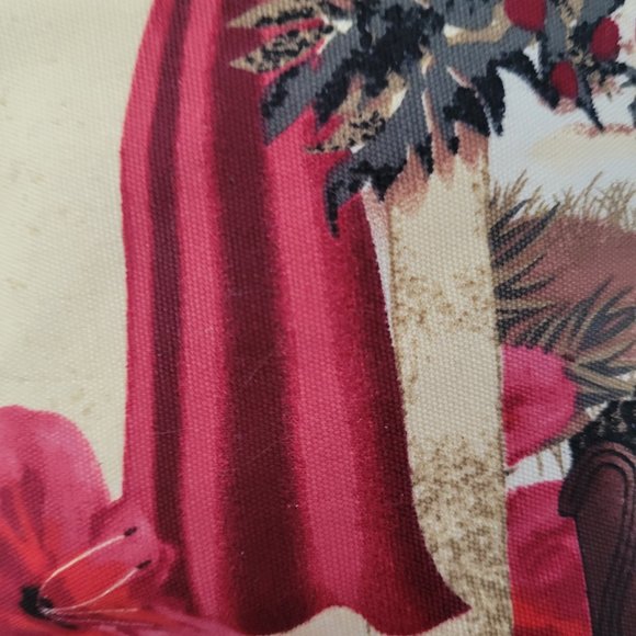 Beaded Art Purse Handbag Satchel Tropical Floral double handle Vintage Art Deco - Picture 3 of 14